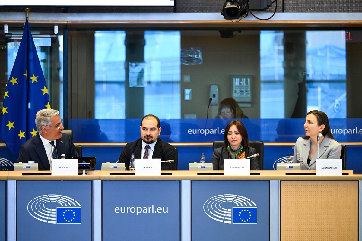 MDAmbEU's tweet photo. 🇲🇩 Minister of Labour and Social Protection Alexei Buzu &amp; the member of @Parliament_RM Marina Morozova, joined the @Europarl_EN @EPSocialAffairs Committee discussing #Moldova's efforts &amp; reforms in the area of employment &amp; social protection &amp; 🇲🇩 progress on 🇪🇺 accession path https://t.co/2MWwHladtG