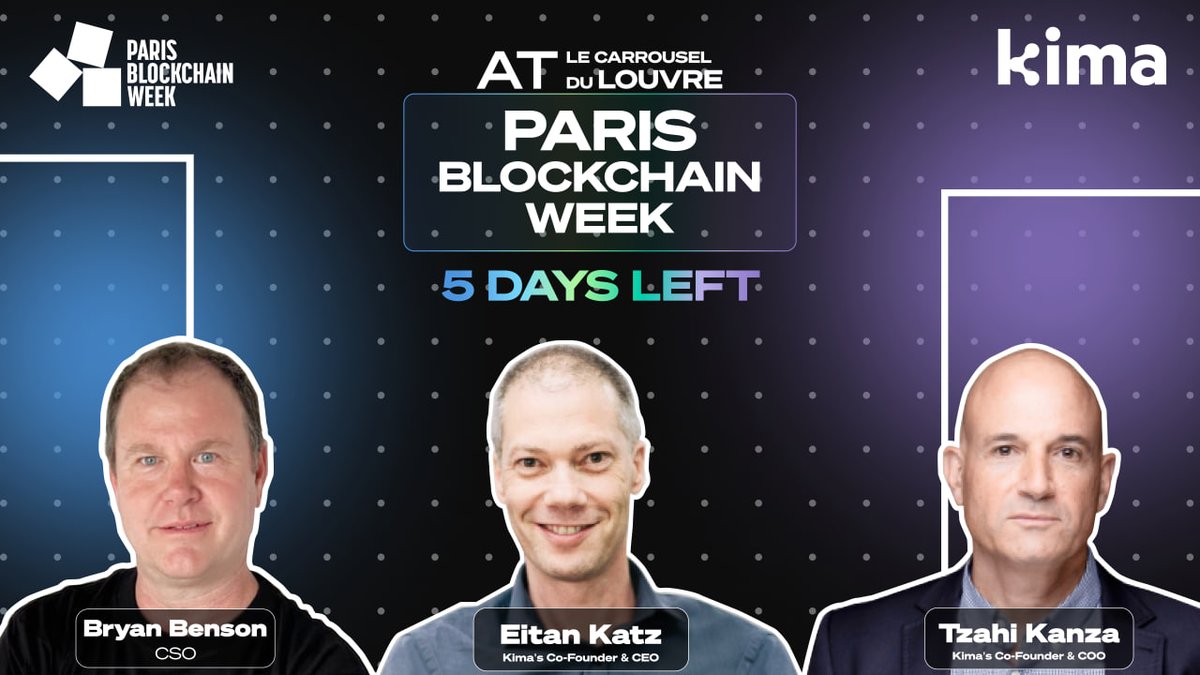📢 Paris Blockchain Week Starts in 5 Days! 📢

Join our Founder &amp; CEO, <a href="/eitank/">eitan</a>, at <a href="/ParisBlockWeek/">Paris Blockchain Week</a>  for his panel discussion titled “Emerging Technologies: Exploring the Frontiers of Innovation”. 🚀

From April 8-12, our COO, <a href="/tzahi_kanza/">Tzahi Kanza</a>, and CSO,  Bryan Benson, will also be
