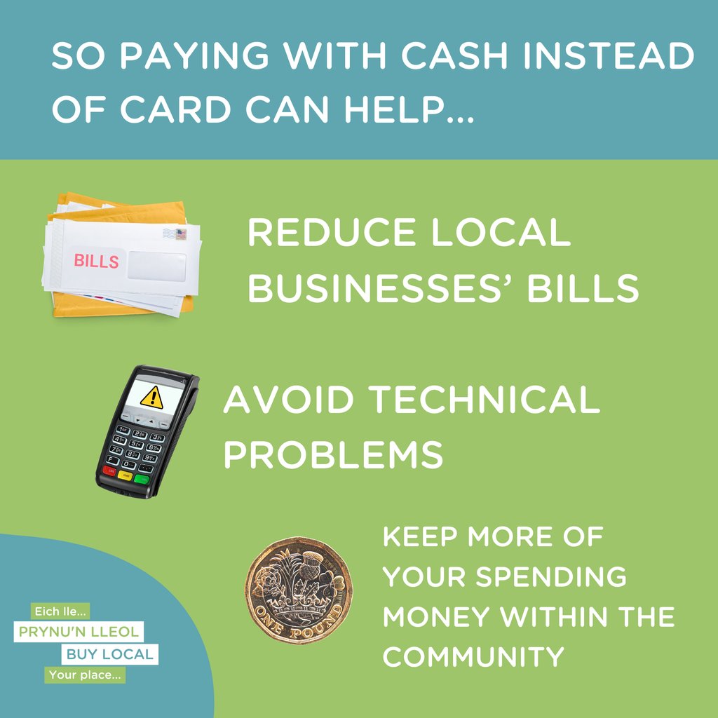 🪙 Do you pay for your coffee in coins?

👇 Here are a few reasons why you should pay with cash instead of card when shopping locally

#PrynuLleol #BuyLocal #Gwynedd #UKSPF