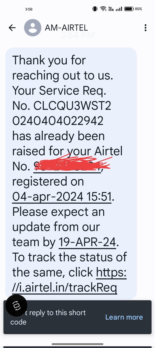 Aznaaz_mirza's tweet photo. From the morning I am facing this, no incoming  &amp; no outgoing calls. after waiting so I booked a complaint and they replied till the 19 april 2024 team will contact me. until what i do?
agar 5g nahi samabhala jara toh normal karo. call ki zarurat hai hume #airtelindia #Airtel https://t.co/PJ3ONYqWDI