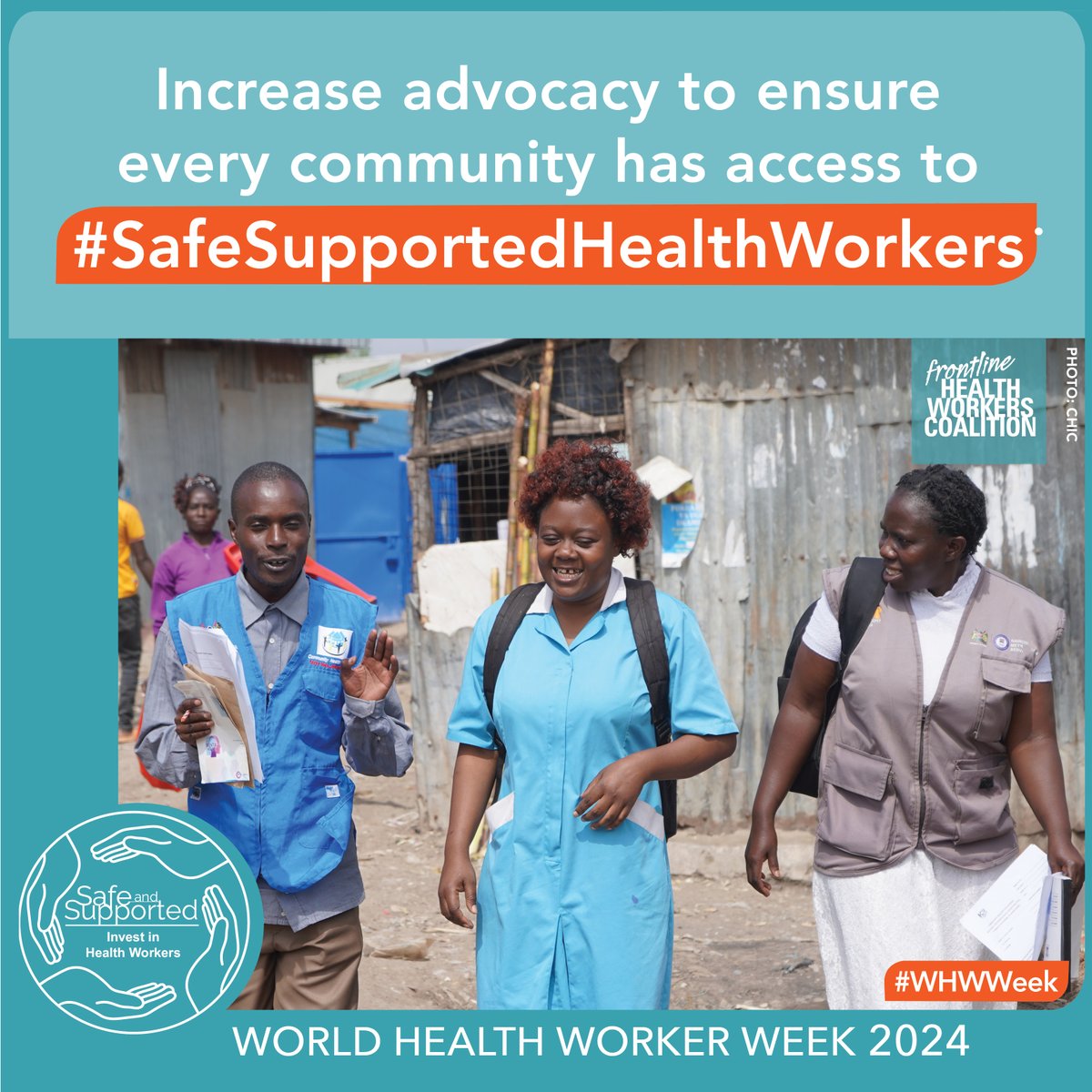 womeninGH's tweet photo. We want to see #SafeSupportedHealthWorkers including #WomenCHWs👩‍⚕️
Yet they lack salaries, professional skills, supervision, supplies they need to succeed. Professionalising CHWs is a matter of gender and economic justice, read our 7 key asks for #WHWeek 👉 https://t.co/Hp8addN2e7 https://t.co/nuPgpDwMum