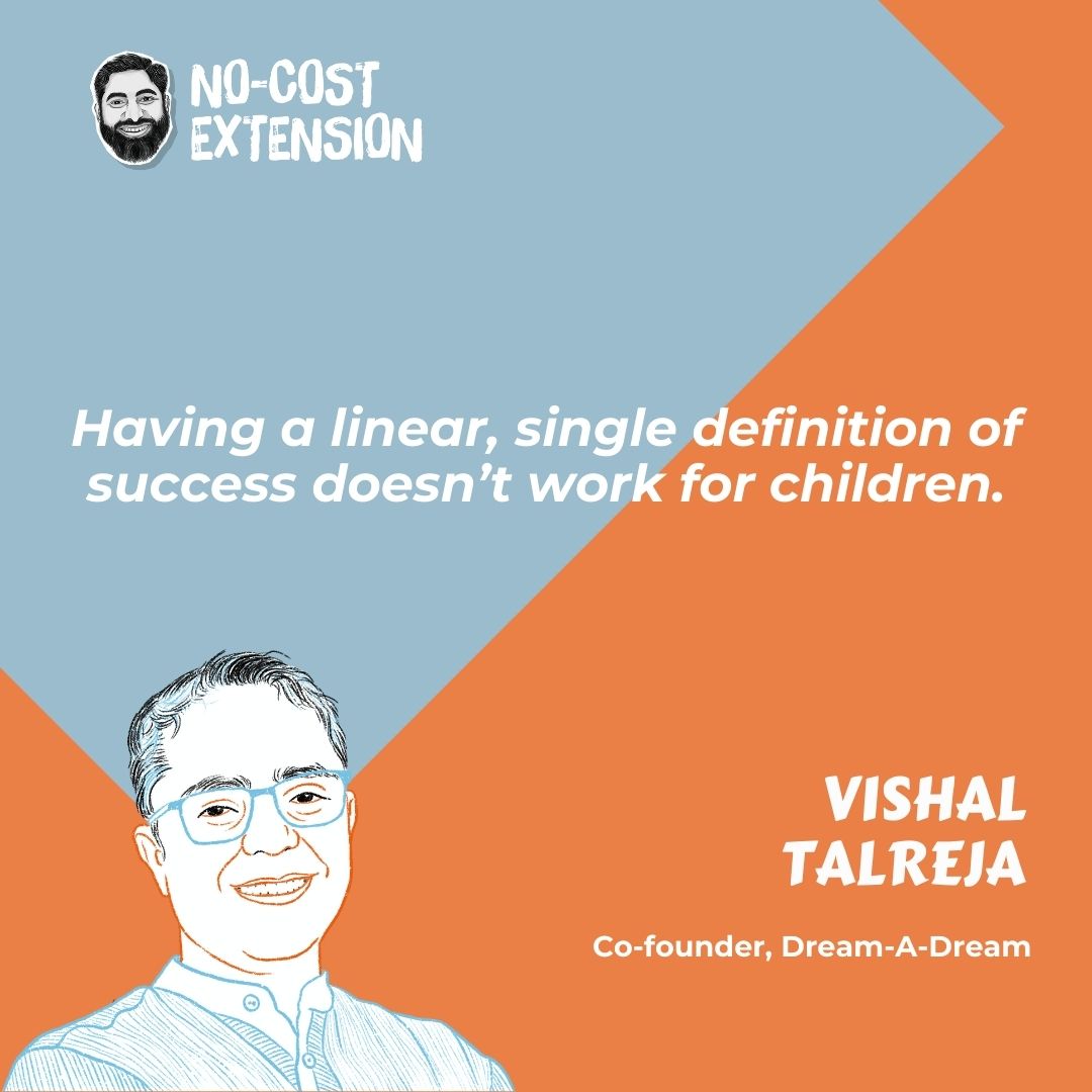 'It’s not easy convincing funders that vulnerable children from marginalised communities need transformative experiences that impart life skills and not just more academic interventions' ~ @vishaltalreja Listen: podcasts.apple.com/in/podcast/no-…