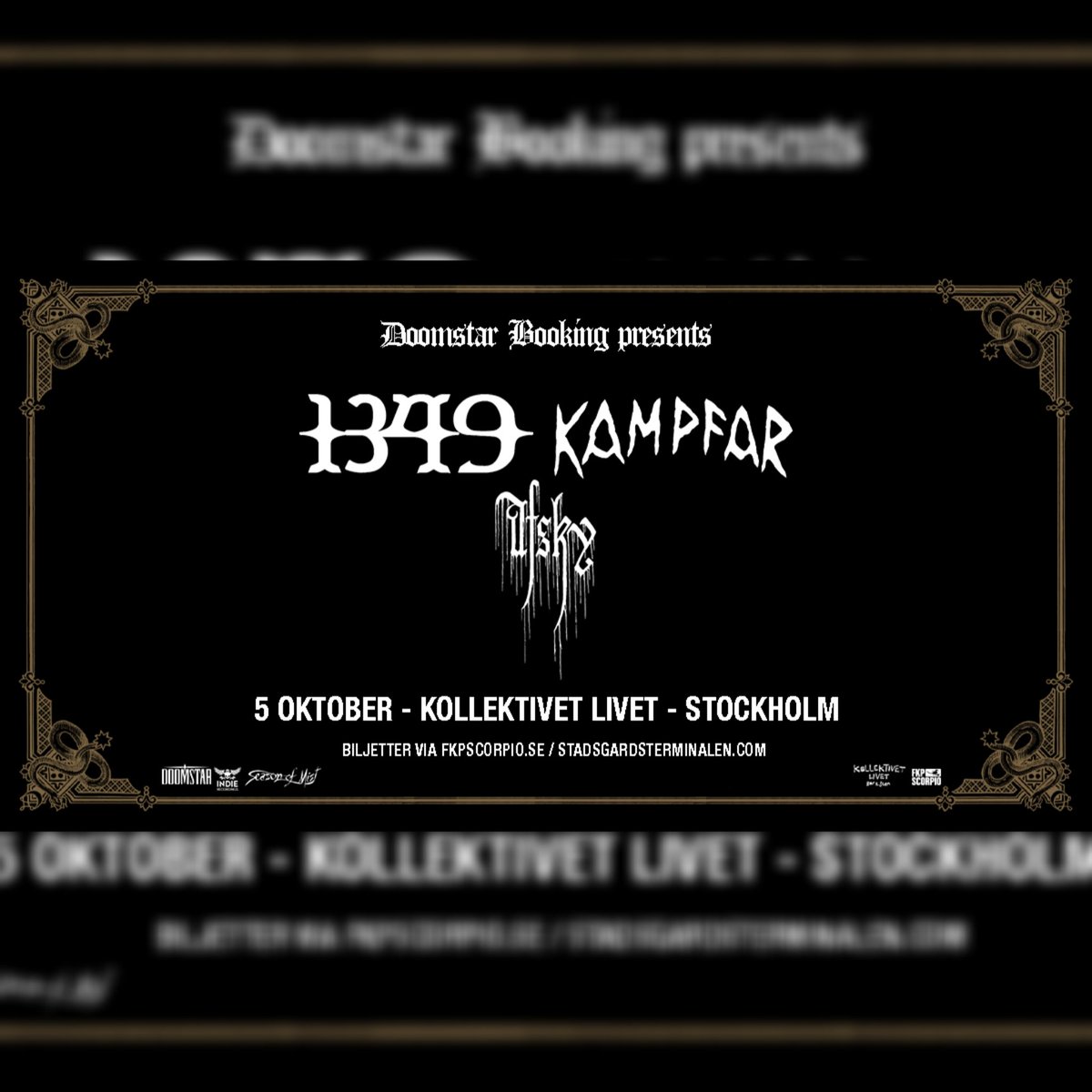 AURAL HELLFIRE ARRIVES IN STOCKHOLM ON OCTOBER 5TH. @1349official and @Norsepagans, along with @afskyofficial, continue their European Tour at @kollektivetlivet_bar on October 5th. Tickets: eventim.se/event/18470085… DO NOT MISS IT.