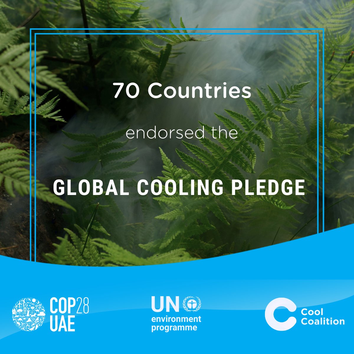Excited to announce 7️⃣0️⃣ countries have joined the #GlobalCoolingPledge! 📜

Together, let's tackle this challenge. With more nations onboard, #SustainableCooling is now an imperative. Join us in implementing the commitments! ❄️

💡coolcoalition.org/global-cooling…