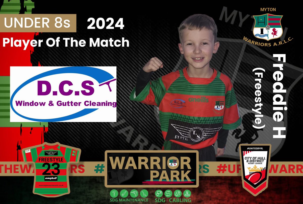 Massive well done to @MytonWarriors U8’s on Wednesday’s first @COHDRL_Official @PrimaryRL Festival of the season. Well done to Zack & Freddie on Debut 👏 Thanks to all our Sponsors Great effort from all the team who shared the player of the match award🏉❤️💚🏆 #UpTheWarriors