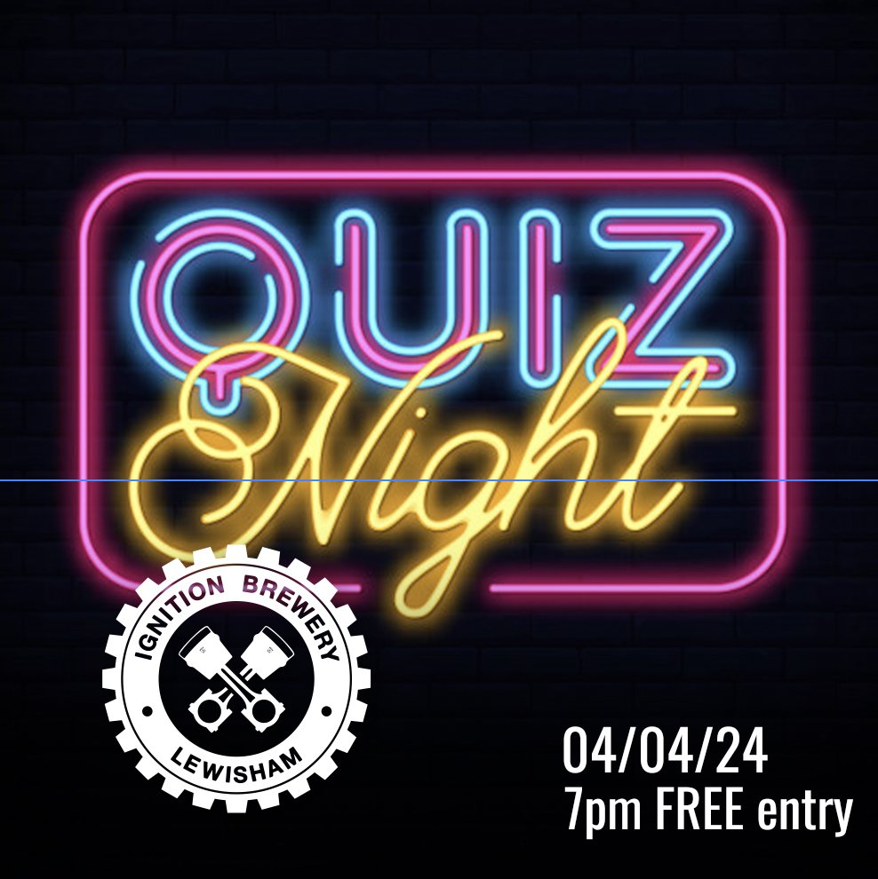 Tonight is the last Thursday Quiz Night! have you reserved your spot? Going forward Quiz night will be the first Wednesday of the Month with the next one being 1st May! Book your space now... bit.ly/3JbFhoN