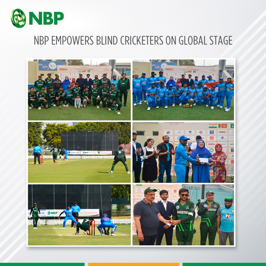 National Bank of Pakistan proudly supported Pakistan Blind Cricket Council PBCC by sponsoring the blind cricket team's participation in Triangular Blind Cricket Series held in the UAE. #NationalBankofPakistan #NBP #NationsBank #CSR #PakistanBlindCricketTeam