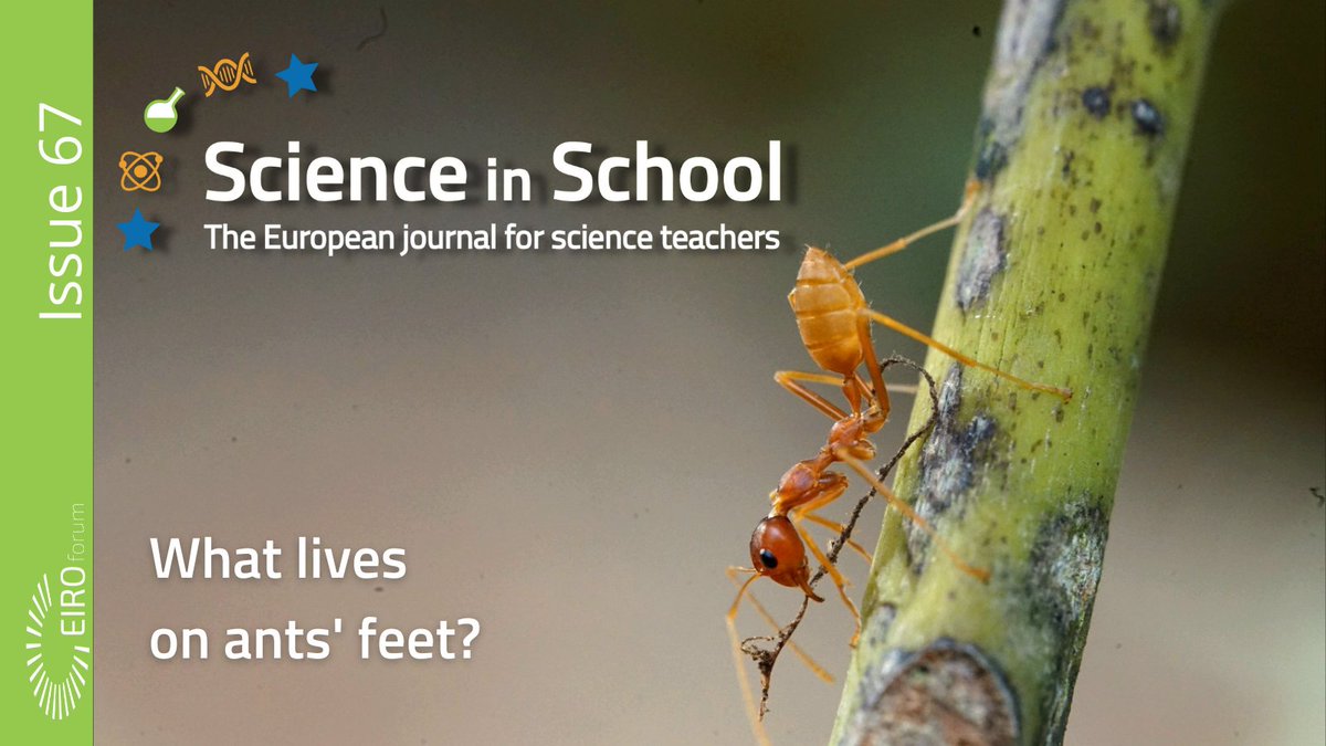 Issue 67 of Science in School is out! 🎆 Grow bacteria from ants’ feet, use geometry to estimate the carbon absorbed by a tree, build a linear accelerator model, explore viscoelasticity by experimenting with slime, and much more! scienceinschool.org/issue/issue-67/