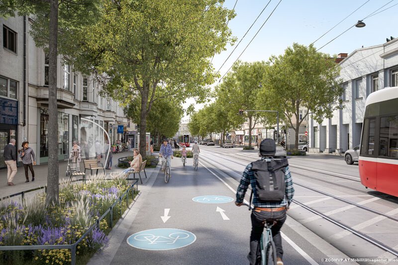 Das nächste große Projekt, um Wien noch besser zu machen. Mehr Bäume, breitere Gehsteige und ein Radweg auf der äußeren Mariahilfer Straße. 😊 fahrradwien.at/2024/04/03/die…