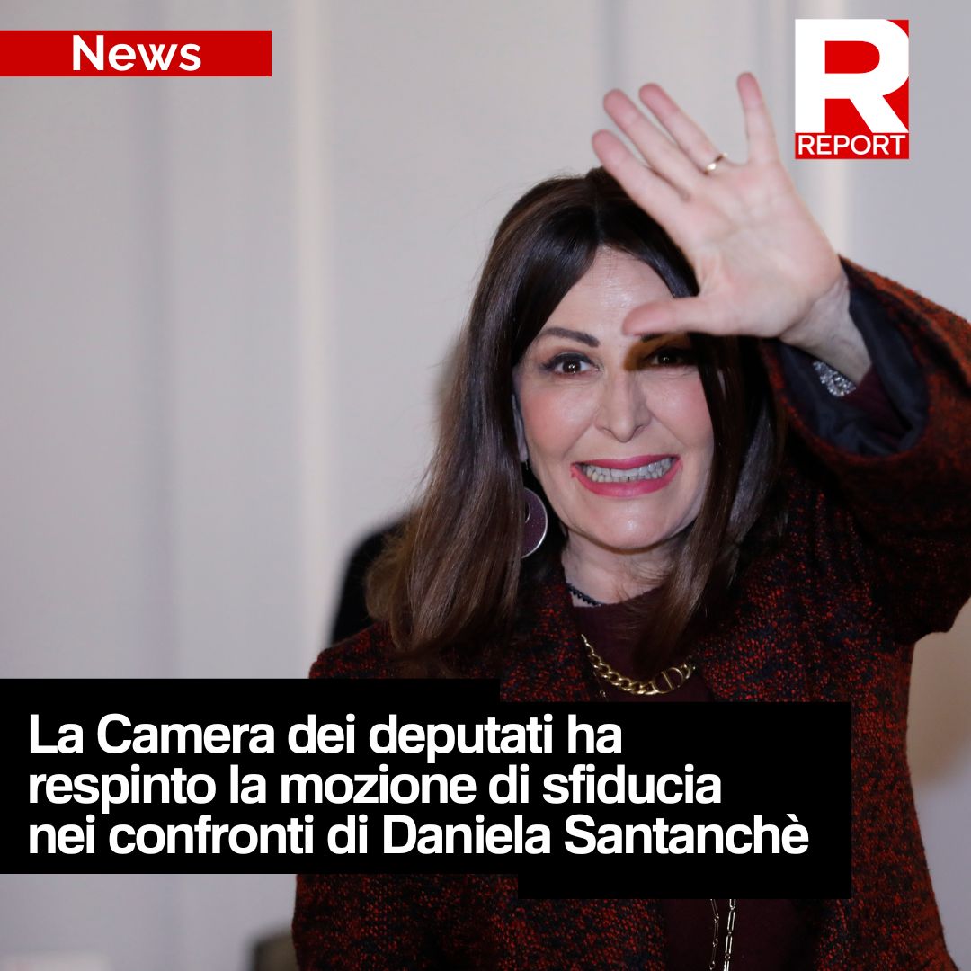 La Camera dei deputati ha respinto la mozione di sfiducia nei confronti di Danienla Santanchè con 213 voti contrari e 121 a favore. La richiesta era arrivata dopo la notifica dell’avviso di chiusura delle indagini preliminari alla ministra e ad altre 4 persone. L'ipotesi è di…