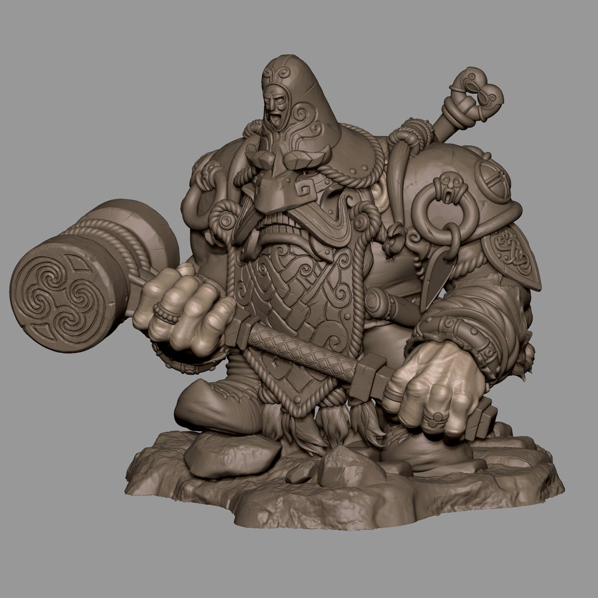 juannahuel's tweet photo. Zbrush renders of Durma Zkorin! This is the alternate head version. Which one do you prefer? #heramodels #trudvanglegends #miniature #miniaturepainting #paintingminiatures #rpg #fantasyminiatures #rpgminiatures #miniaturecollection #miniaturecollector #scalemodel #3d #zbrush https://t.co/1GtmCknwkf