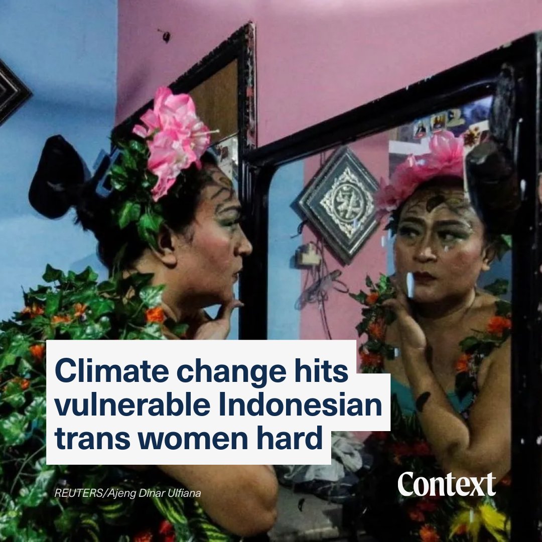 'Climate change makes the vulnerable even more vulnerable.' 🏳️‍⚧️ Trans women in Indonesia are among the most affected by the extreme weather caused by climate change, as well as suffering disproportionately when disasters strike. 🔗 Read more: context.news/climate-risks/…