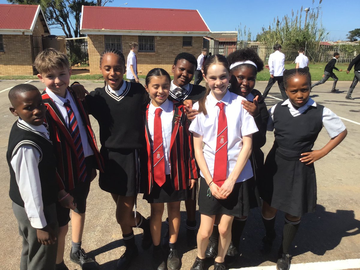 The most amazing morning visiting our friends at Makhukanye School. A moment that both sets of pupils will remember forever 🥰 #wyvernsmakenewfriends #treasuredmemories (more photos to follow this evening). On way to lunch before a quick change to sports gear and our 1st fixture.