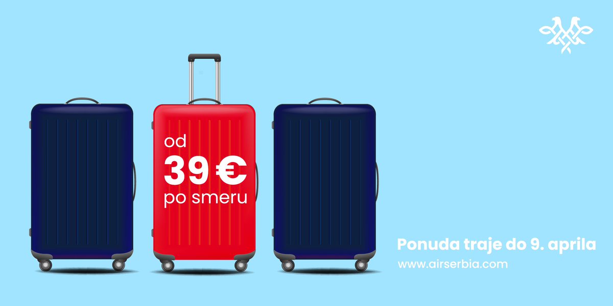 🌷✈️ Prolećna akcija može da počne! Udahnite proleće i otkrijte lepote Evrope po neverovatnim cenama! 💐🎉 April donosi ne samo sunčane dane, već i bolje cene za putovanja do 17 destinacija širom Evrope - za određeni broj sedišta samo na pojedinim letovima! 📆 PERIOD