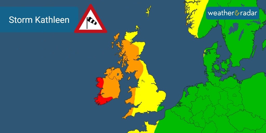 Storm Kathleen 🌀 has just been named by Met Éireann, arriving Saturday ⚠️. This makes 2023/24 the joint busiest storm season alongside 2015/16, the only other year to reach the letter 'K' before 🍃. #StormKathleen #namedstorm #ukstorm #irishstorm #severeweather