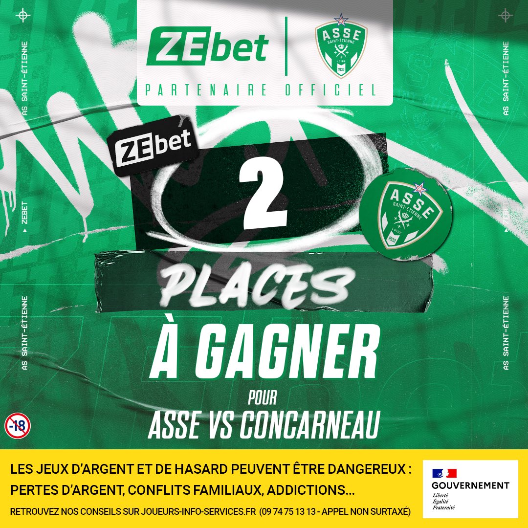 FerveurVerte_'s tweet image. 🎁 Remporte 2 places pour le match des 90 ans face à Concarneau !

Pour participer :

🔄 RT ce tweet
✅ Follow @ZEbetFr et @FerveurVerte_ 

#ASSE #ASSEUSC
