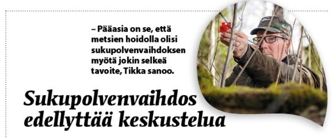 Metsien tulevaisuudesta kannattaa käydä keskustelua perheen kesken. Omistajan lapsilla on usein toisistaan poikkeavia käsityksiä metsien hoidosta, kertoo <a href="/SakariTikka/">Sakari Tikka</a>. Tuleva omistus on paras ratkaista nykyisen omistajan eläessä.
#sukupolvenvaihdos #metsä
mtk.fi/documents/d/mt…