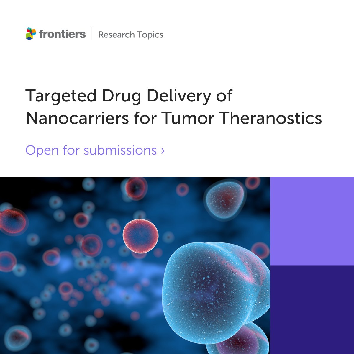 📢Call for Papers! 'Targeted Drug Delivery of Nanocarriers for Tumor Theranostics' Edited by Maxim Shevtsov, Kamil Gareev and Stefan Stangl Find out more or submit your article here➡️fro.ntiers.in/62816