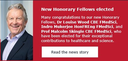 Congratulations to Malcolm Skingle, who plays a critical role on the Council of the University of Exeter, and has been elected as an Honorary Fellow of the Academy of Medical Sciences. ⁦@UniofExeter⁩ ⁦@UofE_Research⁩ ⁦@UniofExeterNews⁩ ⁦@ExeterMed⁩