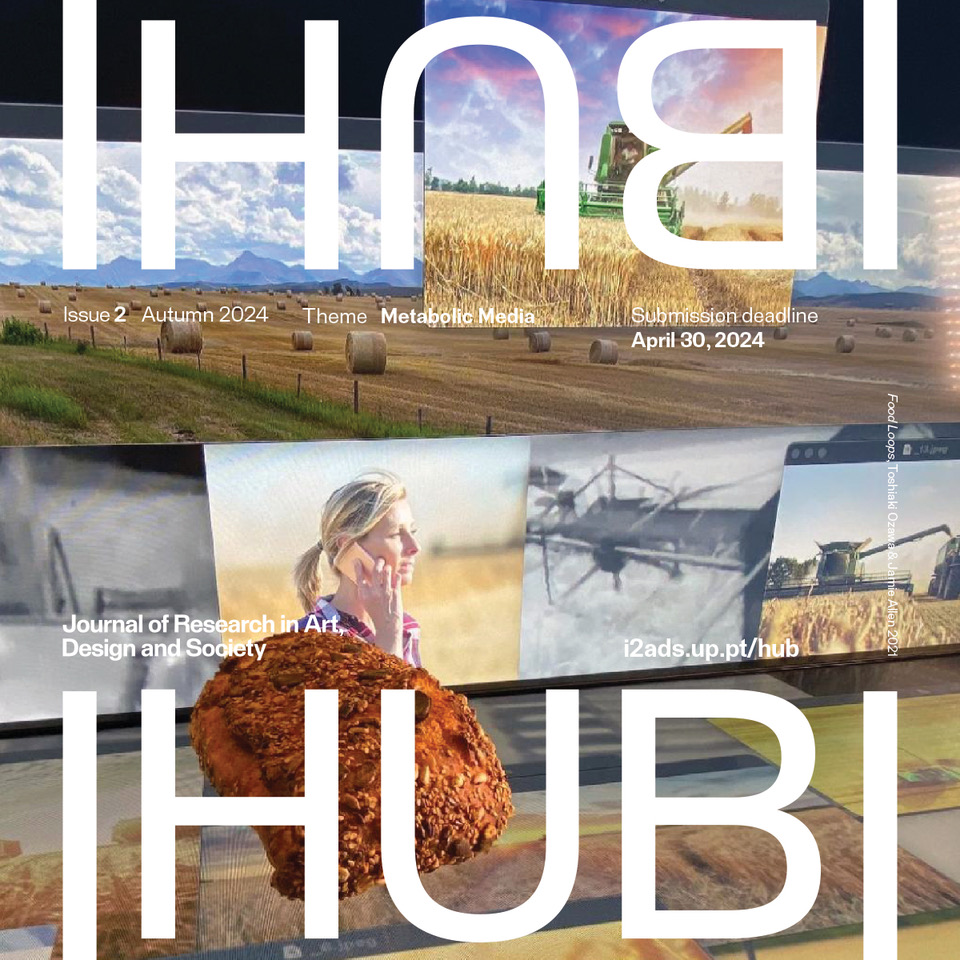 Critical Media Lab (@cmlbasel) on Twitter photo Open Call: HUB #3: Metabolic Media
Call for contributions to the special issue of HUB Journal of Research in Art, Design and Society, guest edited by <a href="/jamieallen/">jamie allen</a> and <a href="/louemilycarver/">LouiseCarver</a>.
Submission deadline is April 30, 2024.
i2ads.up.pt/hub/calls.html Open Call: HUB #3: Metabolic Media
Call for contributions to the special issue of HUB Journal of Research in Art, Design and Society, guest edited by <a href="/jamieallen/">jamie allen</a> and <a href="/louemilycarver/">LouiseCarver</a>.
Submission deadline is April 30, 2024.
i2ads.up.pt/hub/calls.html