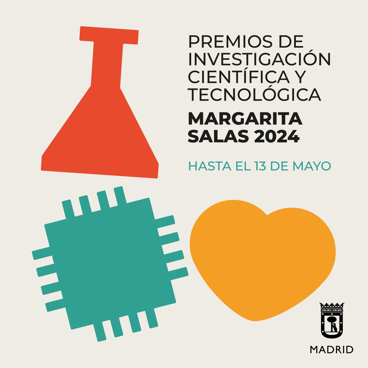 ✨ #PremiosMargaritaSalas✨ <a href="/MADRID/">Ayuntamiento Madrid</a>  la 4ª edición de los Premios investigación científica y tecnológica Margarita Salas.
📅 Inscríbete del 5 de abril al 13 de mayo
💰 Cuatro premios por categoría. Dotación total: 129.000€
👉 Más información: eai1.short.gy/6PYLIb