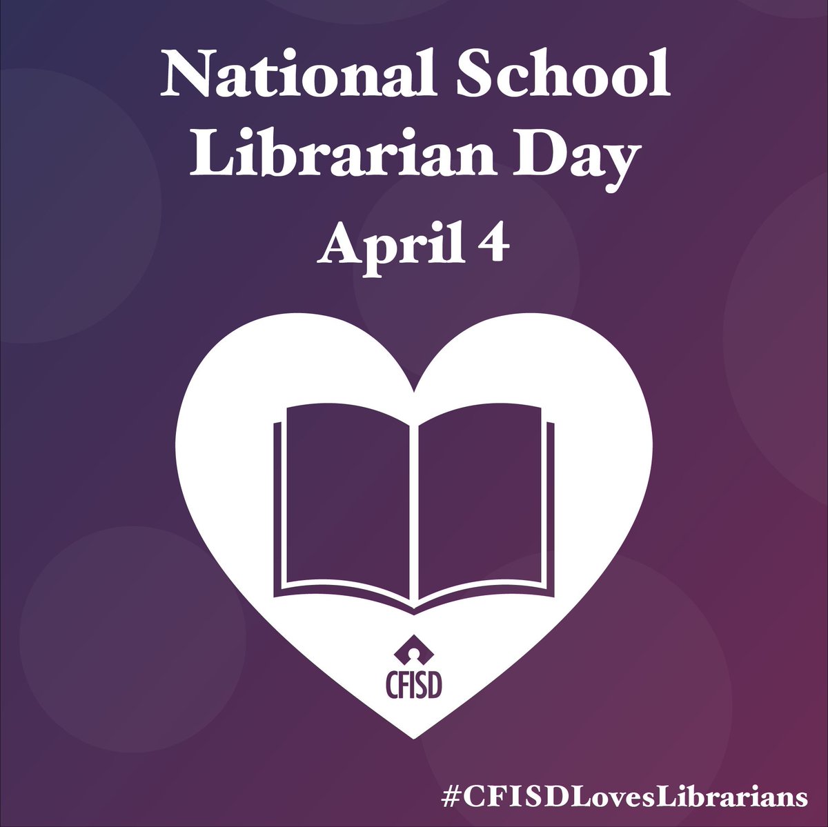 Happy School Librarian Day to all of our dedicated librarians! Thank you for instilling a love of reading in our students. #SchoolLibraryMonth #CFISDLovesLibrarians 
<a href="/CyFairLibraries/">CyFairLibraries</a> 📚