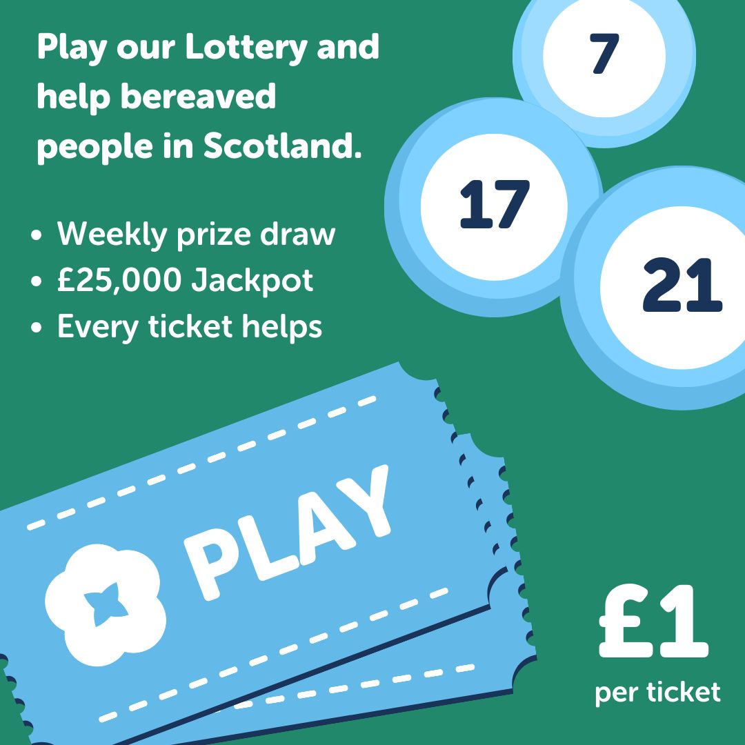 Next prize draw is this Saturday! Match all 6 numbers and you will win £25,000. Each £1 ticket sold helps us deliver our vital bereavement support services across the country. Buy your tickets for this Saturday's draw here: buff.ly/3ON7fLs