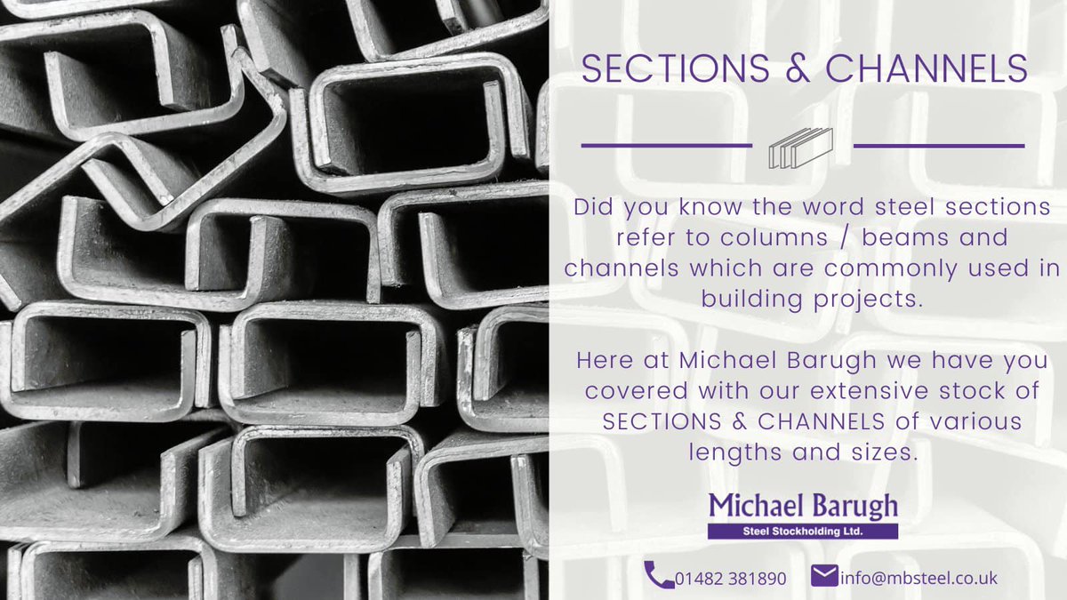 Planning your next job?
Need to choose from a variety of merchant bars, sections, channels, beams or something else from our extensive stock? We can help you!
Check our website out for more information📷 mbsteel.co.uk