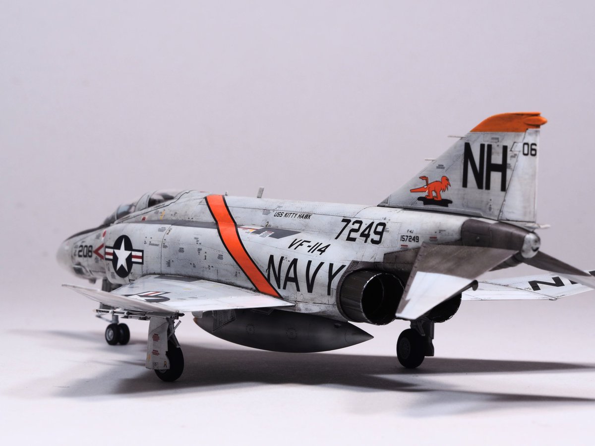 fuusanhobby's tweet image. 完成しました   \(〃▽〃\)

ファインモールド 1/72
F-4J  VF-114 アードバークス

好きな機体、好きな飛行隊  ⸜(* ॑꒳ ॑*)⸝

 アメリカ海軍戦闘機飛行隊「ツチブタ」が愛称
 CVA-63  キティホーク搭載機
#ファインモールド #finemolds #Aardvarks #scalemodel #plasticmodel