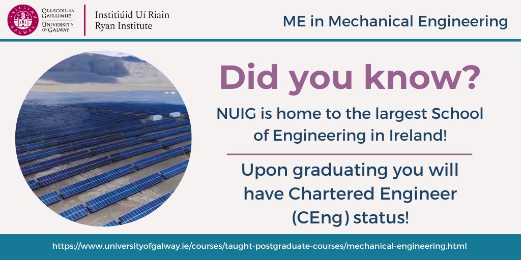 🦾 Mechanical #engineering is one of the oldest and broadest of the engineering branches, combining physics, maths and materials science. Sound like you dream career? Enrol now 👉 tinyurl.com/yxpg3mek via @RyanInstitute @uniofgalway