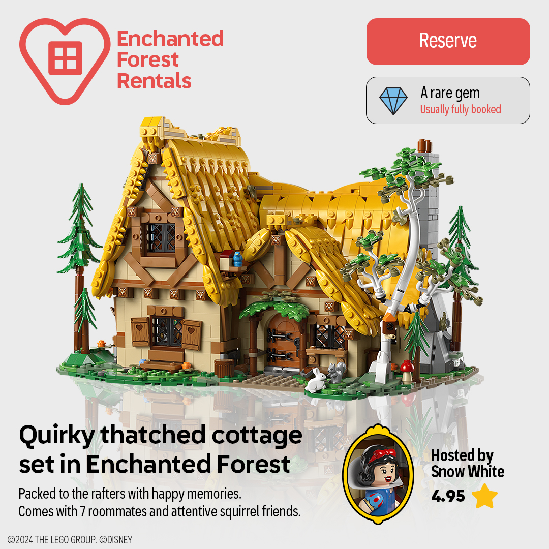 What if Snow White’s cottage was a vacation rental? 🐿️🌳