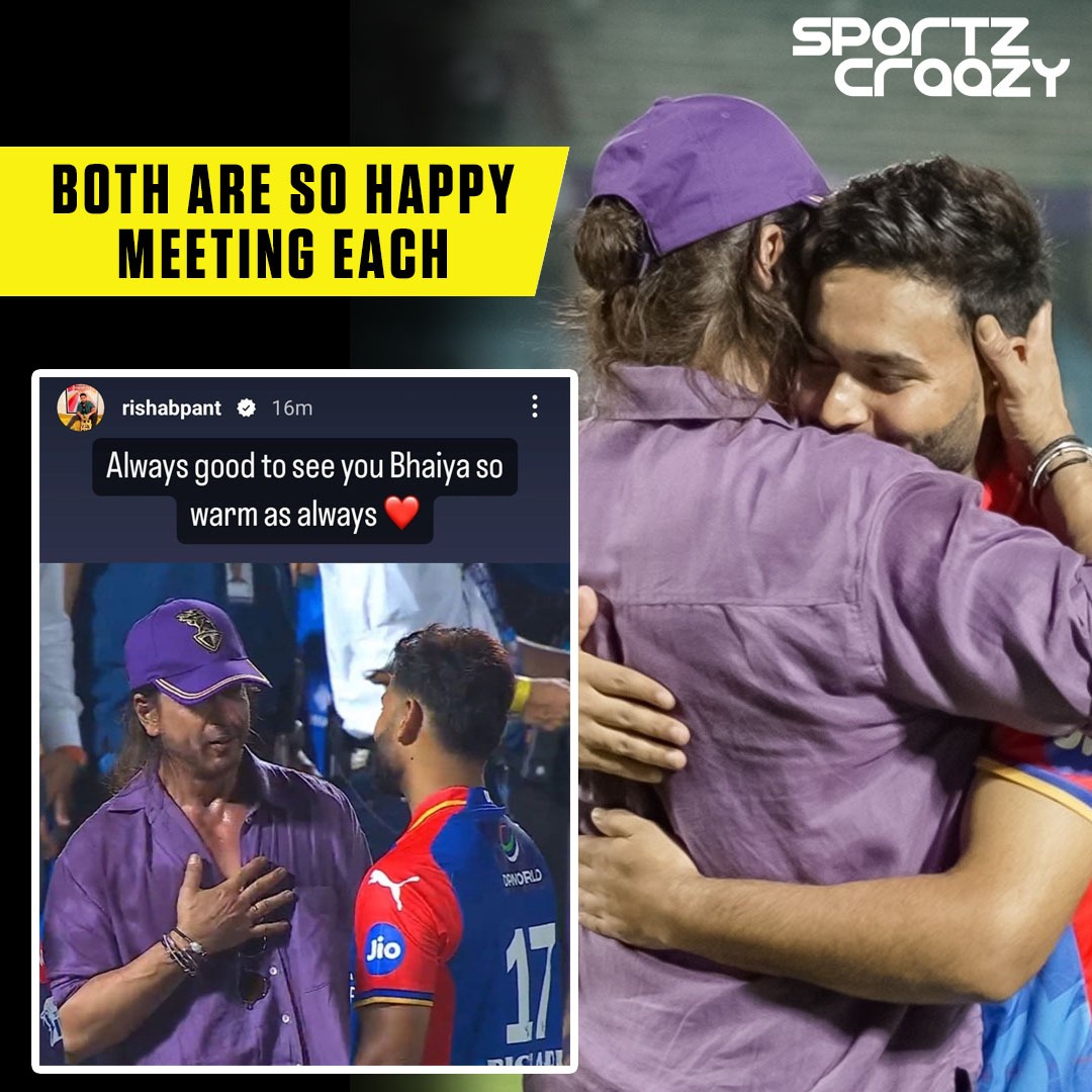 Shah Rukh Khan hug with Rishabh Pant. ❤️ #IPL2024 #Cricket #Matchday #DCvsKKR #Champions #RishabhPant #ShahrukhKhan #Sportzcraazy #Followus #Comment #DelhiCapitals #KolkataKnightRiders