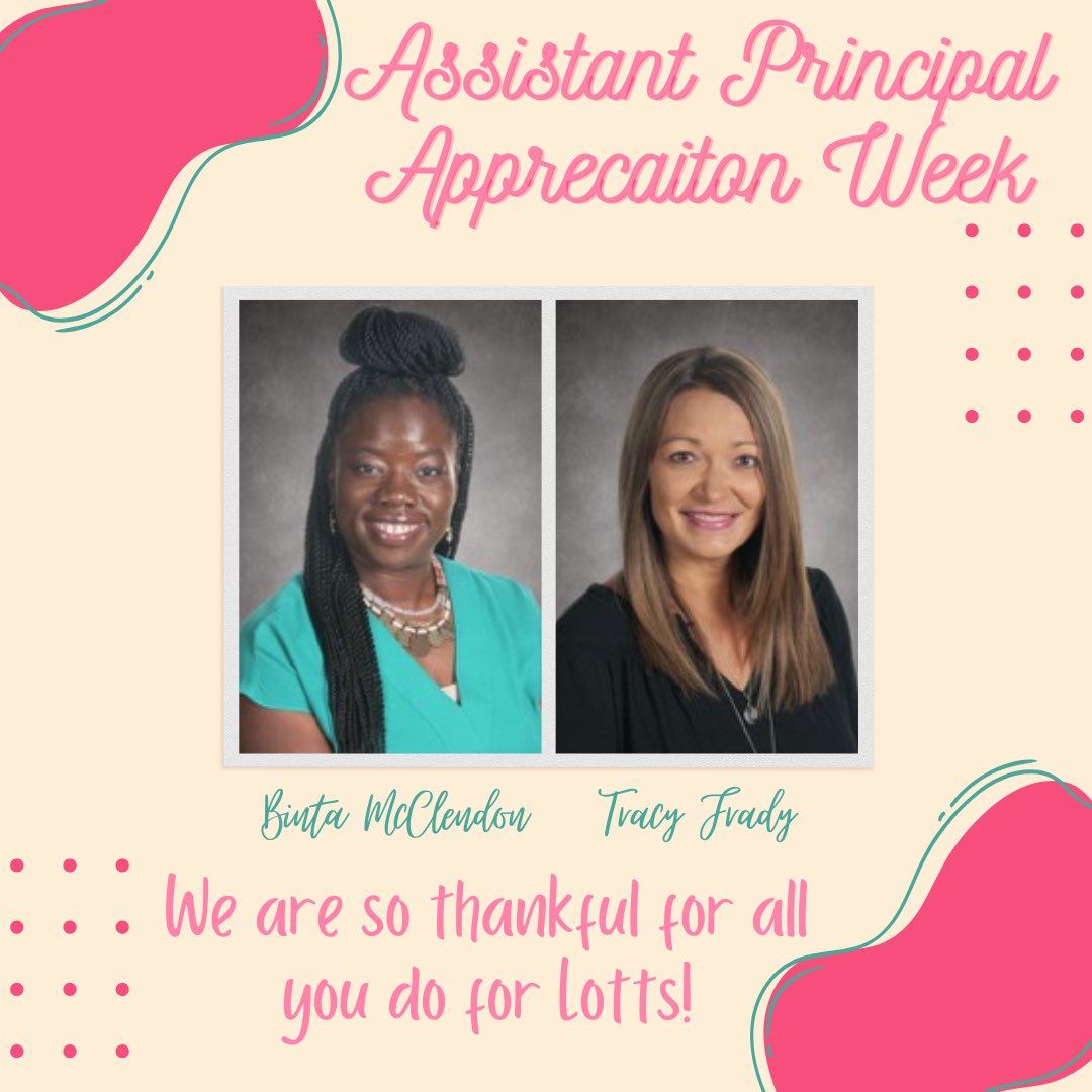 We are so thankful for our amazing assistant principals! #allotts #lottspto #assistantprincipalappreciationweek @lottspto