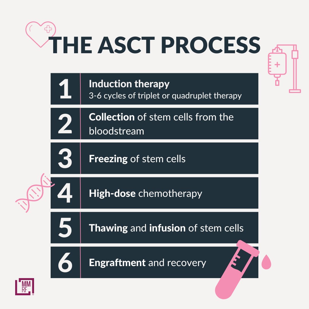 Within 2 weeks of the transplant, newly formed blood cells can be detected in your blood. A successful transplant results in the growth of healthy red blood cells, white blood cells, & platelets. For more, watch our High Impact Topic (HIT) video on ASCT: ow.ly/tXqz50R72nP