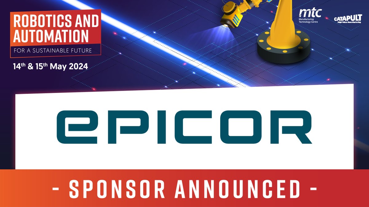 Don't miss the opportunity to connect with industry leaders and users as well as system integrators, exhibitors and sponsors, including headline sponsor @Epicor, a global leader of industry-specific enterprise software. Register now! the-mtc.org/events/industr… #Robotics #Automation