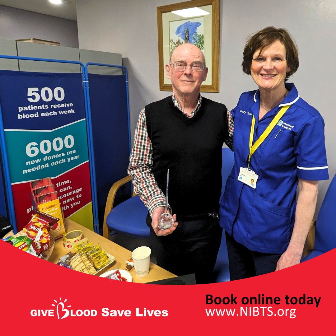 Celebrating Bryan Green’s 200th Donation: A Hero Among Us 💪Read the full story here - facebook.com/givebloodni/ #ThankYou #Lifesaver #GiveBlood #SaveLives #DonateBlood #Blood #Awareness