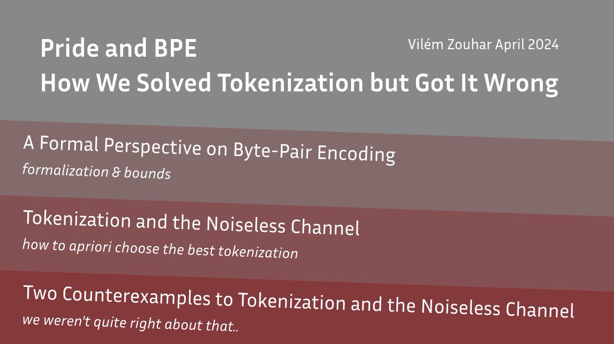 Come in 3 weeks to @zurichnlp to hear about the story of tokenization. (April 25th) zurich-nlp.ch/event/zurichnl…