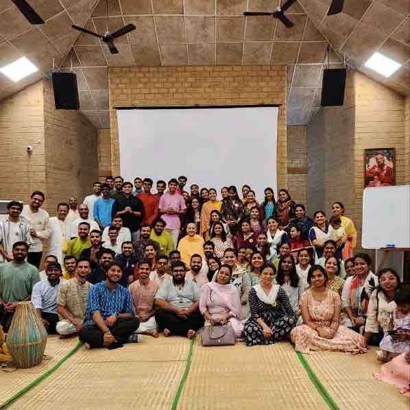 His Holiness Radhanath Swami attended the Gopals Garden High School alumni meet at Govardhan Eco Village. #wisdom #radhanathswami