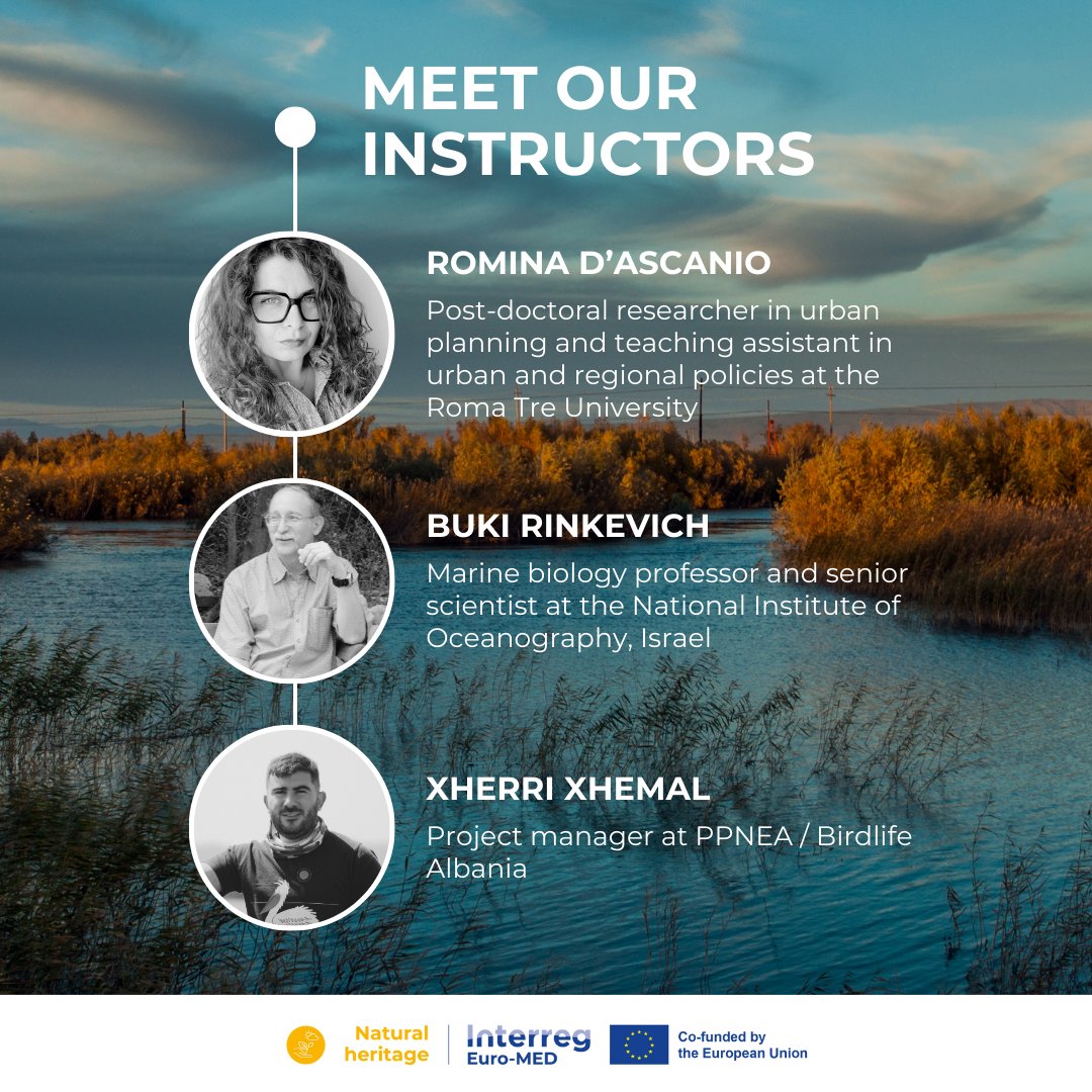 💚3 more of our Summer School instructors: Romina D’Ascanio: The role of stakeholders’engagement in nature restoration. Buki Rinkevich: Overviewing Nearly Three Decades of Gardening Approach in Reef Restoration. Xherri Xhemal: Alder Forest Restoration in the Transboundary Prespa