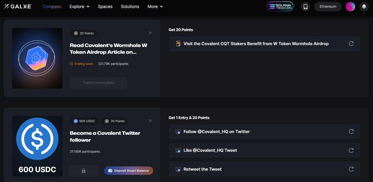 0xPhD_'s tweet photo. Congratulations to $CQT - @Covalent_HQ's stakers for their big win in this $W Airdrop!

Don't forget that even if you missed out on the $W Airdrop, you still have a chance to win $200 in the latest $CQT campaign on @Galxe.

Join now: https://t.co/Z5pqyanuEU https://t.co/EJG2fmmXyV