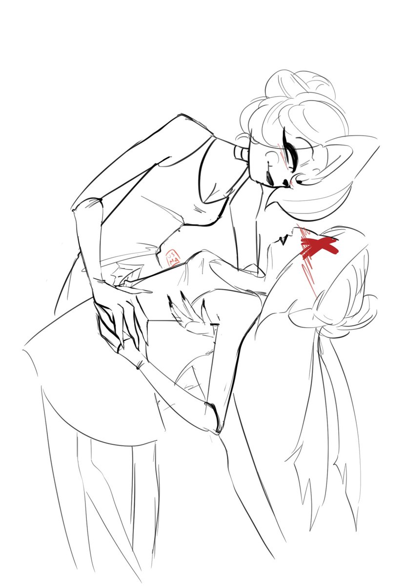 gghrtgl's tweet photo. doodles! 
which side are u on?
#chaggie #HazbinHotel https://t.co/xupJpKAkvx