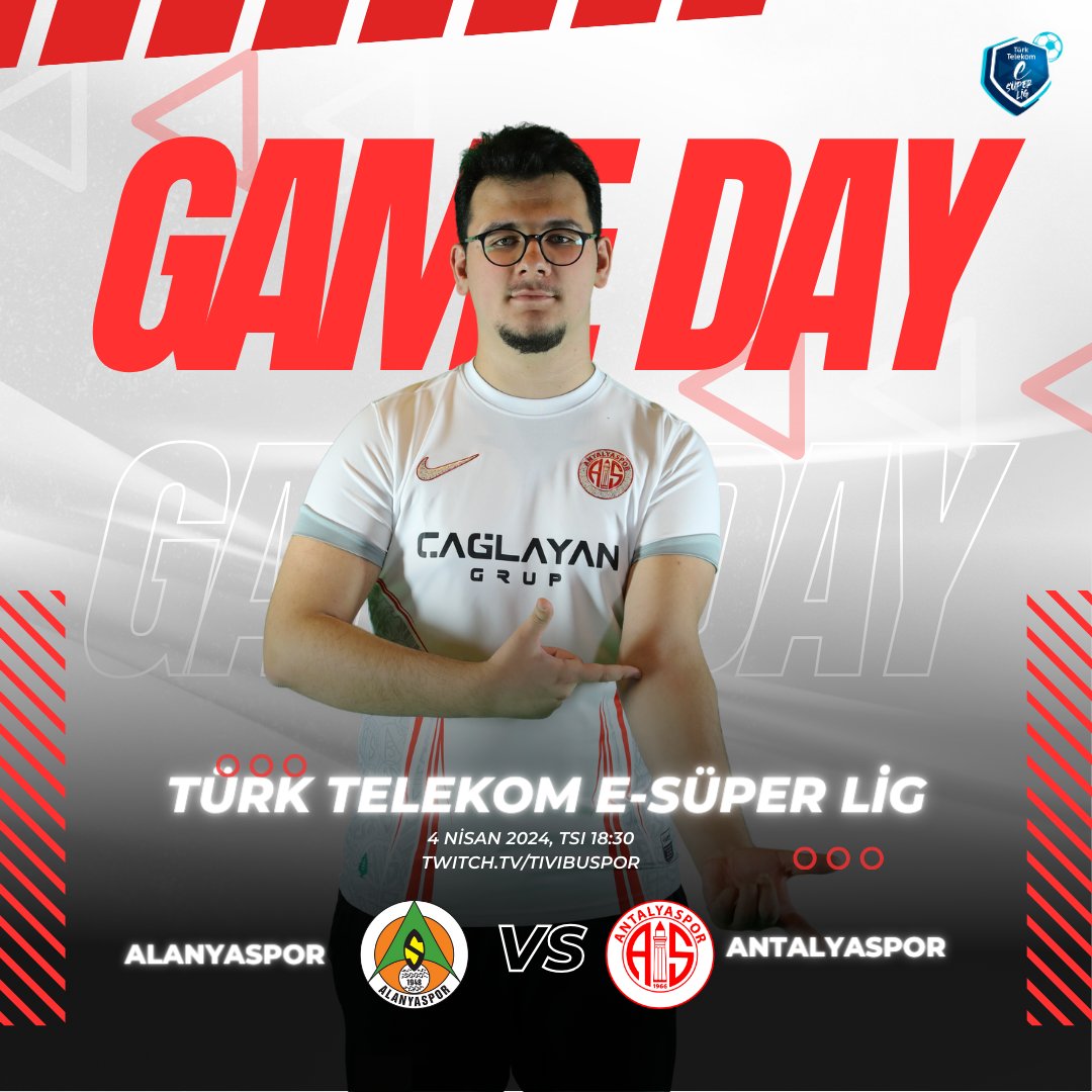 𝗥𝗜𝗦𝗜𝗡𝗚 𝗦𝗧𝗔𝗥 𝗜𝗡 𝗧𝗛𝗘 𝗙𝗜𝗘𝗟𝗗💫
🆚<a href="/AlanyasporEspor/">Alanyaspor Espor 🌊☀️</a>
📅04.04.2024 - Perşembe
🕚18:30 TSI
🏆<a href="/esuperligresmi/">Türk Telekom eSüperLig</a>
🎮<a href="/mefeyalcin/">Mehmet Efe Yalçın</a>
📺twitch.tv/tivibuspor
📲#ALYvsANT

#YolumuzŞampiyonlukYolu
#BizAntalyasporuz | #ASone

<a href="/TurkTelekom/">Türk Telekom</a>
