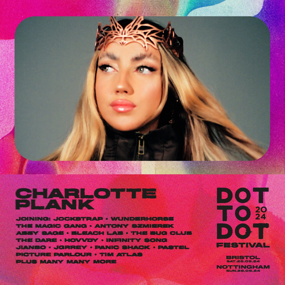🚨 NEW ARTIST 🚨 We are excited to announce @CharlottePlank1 will be bringing her poppy drum and bass anthems to our D2D stages this May. Having collaborated with the likes of scene legends Rudimental, joining them on stage at Parklife, Glastonbury and more, don't miss it🔥
