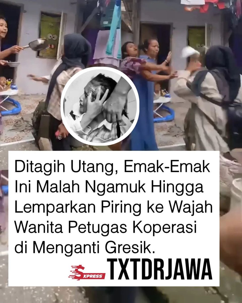 Ditagih utang, emak-emak ini malah ngamuk hingga lemparkan piring ke wajah wanita petugas koperasi di Menganti, Gresik. Waduh sampek koyok ngunu mbak e😣

🎥 Bara Pratama