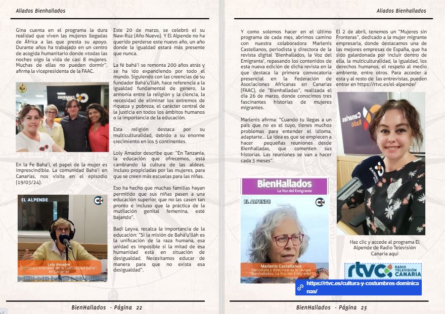 Ya está disponible la nueva edición de la revista @BienHallados  'La voz del emigrante'. 
Con temas muy interesantes 👌 y con el resumen mensual de #ElAlpendeCR #CanariasRadio 📻
Échale un vistazo 😉🔗 goo.su/28XW4AW