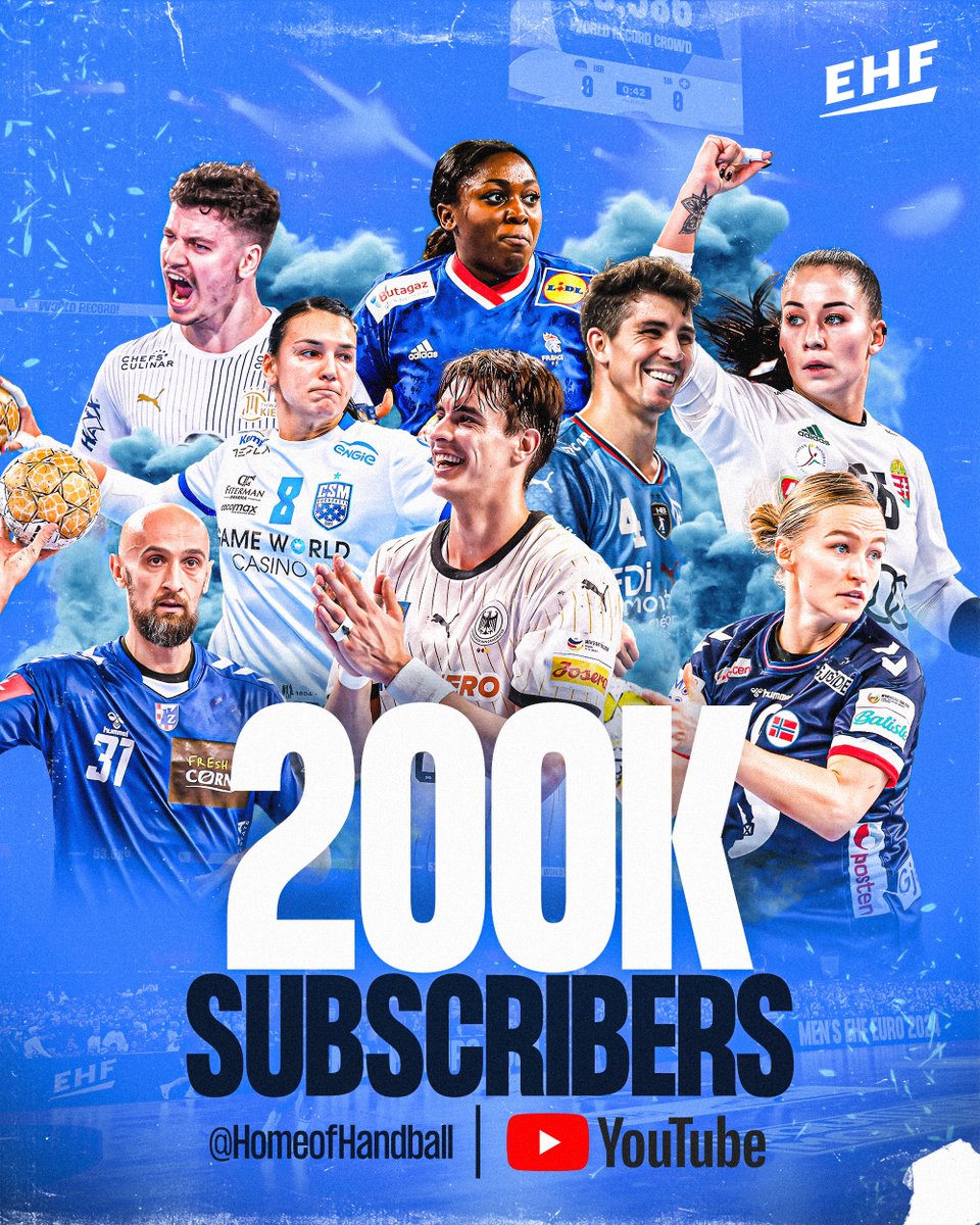We have reached 2️⃣0️⃣0️⃣,0️⃣0️⃣0️⃣ subscribers on our YouTube 🔴📺 channel! Don't miss anything and be part of the #HomeOfHandball community 📲 youtube.com/@HomeofHandball