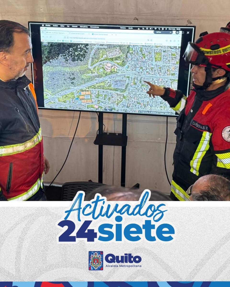 🚨 #Activados24siete | Desde el Puesto de Mando Unificado coordinamos las acciones de respuesta, junto a instituciones hermanas. 

👨‍🚒 Planificamos y ejecutamos las operaciones de asistencia y recuperación en el sector afectado por el aluvión en La Gasca.

#80AñosSalvandoVidas