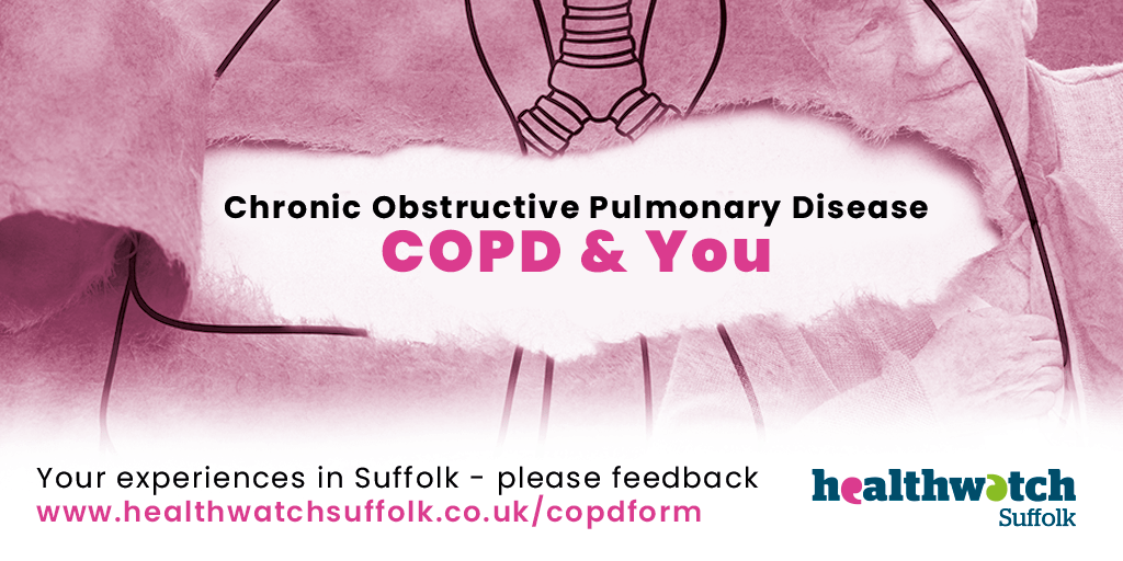 Are you living with COPD in #Suffolk? Please take a moment to share your experiences with @HWSuffolk on healthwatchsuffolk.co.uk/copdform Your feedback can improve local support, helping people to stay well in communities.