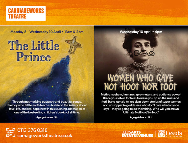 Calling all adventurers! ✨Looking 4 magical stories 4 your little ones? ‍‍The Little Prince is a magical combination of puppetry, songs & lessons of love & life Women Who Gave Not Hoot Nor Toot celebrates fearless females 📷Book tickets bit.ly/CWXFamilyShows @carriageworks_