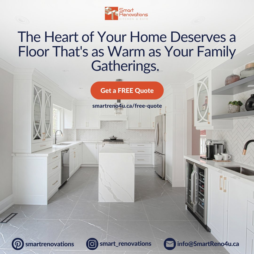 Your kitchen floor isn't just a surface; it's the stage of your home's greatest stories! From tottering first steps to heart-to-heart chats, it's time to show it love. At Smart Renovations, we craft floors that echo the warmth of your most treasured moments.